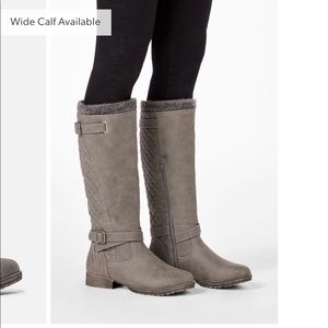 Justfab Mahira Quilted Riding Boots, Wide Width